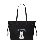 Karl Lagerfeld Nakupovalna torba Ikon Choupette svetlo modra / črna / bela