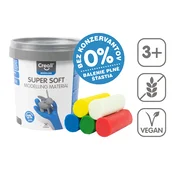 Masa za modeliranje Creall Super soft 5 x 90 g v lončku, mešanica barv