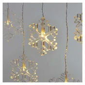 LED božična zavesa - snežinke, 84 cm, notranja, toplo bela