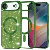 TPU gel maskica Techsuit Luxury Glitter MagSafe za iPhone Air - deep green