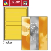 Nalepke SK Label za mape S&K Label - rumene barve, 191 x 39 mm, 700 kosov