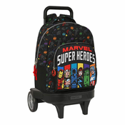 Školski Ruksak s Kotačima The Avengers Super heroes Crna (33 x 45 x 22 cm)