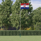 Hrvatska zastava i jarbol 6,08 m aluminijski