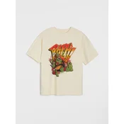 Sinsay - Pamucna oversize majica s printom Teenage Mutant Ninja Turtles - krem