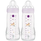MAM Easy Active™ Baby Bottle steklenička za otroke 4m+ Purple 2x330 ml