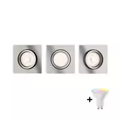 Philips -KOMPLET 3x LED RGBW prigušiva ugradna svetiljka DONEGAL 3xGU10/4,8W/230V+DO