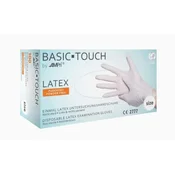 Rokavice iz lateksa BASIC-TOUCH AMPRI brez pudra za udobje in zaščito - 100 kosov - velikost S