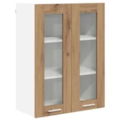 Vidaxl Viseča omarica z vrati Riga Umetni hrast 60 x 31 x 80 cm