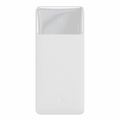 Powerbank Baseus Bipow Display 10000mAh 15W white (Overseas Edition) + USB-A/microUSB cable 0.25m white