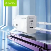 BAVIN Punjač 36W 2x Type-C/ bela