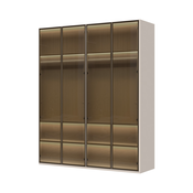 JELA Plakar sa aluminijumskim ramom P4-4AL - Kolekcija Opera - Kašmir mat lak/AL Ram kašmir - 182x224x56cm