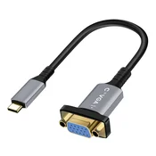 LINQ LinQ, Video kabel USB-C moški na VGA ženski FULL HD 1080p 20cm, Črna, (5000220125)
