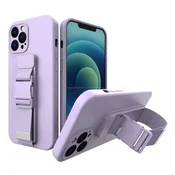 Hurtel Gel ovitek z vrvico za iPhone 12 Pro Max vijoličen