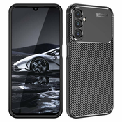 Techsuit – CarbonFiber ovitek za Samsung Galaxy A15 4G / A15 5G – črna