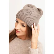 Kesi Womens winter hat with wool in a loose fit K442 cappuccino