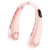 Prenosni ventilator Techsuit H6 USB-C, polnilni, digitalni prikazovalnik, 1200mAh - roza