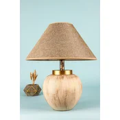 Opviq Stona lampa BK011, O30,18 cm, IP20, Bež-zlatne boje