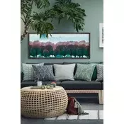 Wallity Dekorativna uramljena slika, 33x70cm, Šarena