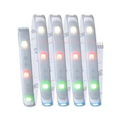 Paulmann MaxLED 250 osnovni set IP44 RGBW ZigBee 1,5 m - Dnevna soba/jedilnica - Sodobni - srebro - Plastika