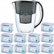 shumee Vrč s filtrom Aquaphor Amethyst 2,8 l + 10 kartuš, črne barve