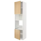 METOD Visoki element za ugradne uredaje, bela/Forsbacka hrastovina, 60x60x240 cm