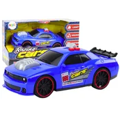 slomart Dirkaški avtomobil LEAN TOYS na akumulator, s lučmi in zvoki, odpiralnim motorjem, moder