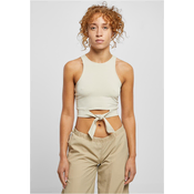 Womens Cropped Knot Top Softseagrass