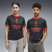 PUMA AC Milan 26/27 Third Jersey Youth, Clothing, Flat Dark Gray/Glowing Red, 13-14Y