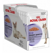 ROYAL CANIN Vlažna hrana za macke preko 12 meseci starosti, u sosu Digest sensitive 85gr x 12kesica