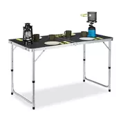Northix Aluminijasta zložljiva kamp miza 6 oseb prenosna lahka
