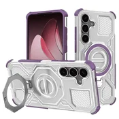 Hibridna maska Carbon Shield Pro za Samsung Galaxy S25 Plus - purple transparent