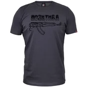 011Shop Muška majica kratkih rukava Pozitiva, Tamnosiva