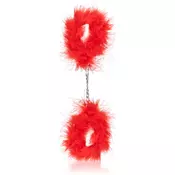 Secret play Handcuffs lisice iz perja Red Marabou 22 cm