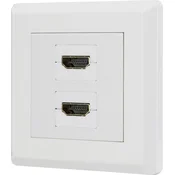 Renkforce Renkforce RF-4724258 HDMI adapter [2x ženski konektor HDMI - 2x ženski konektor HDMI] bela pozlačeni konektorji, (20428749)