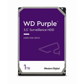 WD trdi disk Purple 1TB SATA3 6Gb/s, 5400, 64 MB