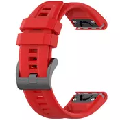 Silikonski pas za Techsuit W060 za Garmin Fenix 3/3 HR/5X/5X Plus/6X/6X Pro/7X/7X Pro Solar - red