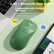 B.O.W Bežicni miš, 2.4GHz, Bluetooth, Zeleni