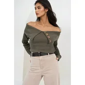 Trend Alacati Stili Ženska bluza Alc-X14673, Kaki
