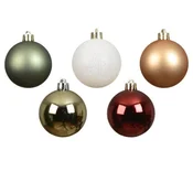 Dekordom dekoracija - hanging bauble set mix 30pcs 6cm 023965 - assorted dark - kmg ( 045617 )