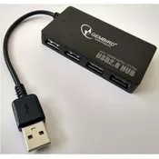 Gembird UHB-U3P4-03 USB 3.0 4-port HUB, storage speed 5Gbps, black (527)