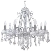 Casa Padrino luxury baroque crystal chandelier silver A� 58 cm - Magnificent living room chandelier in baroque style - Hotel chandelier - Baroque crystal lights - Baroque interior