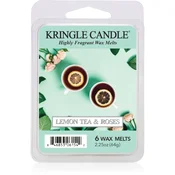Kringle Candle Lemon Tea & Roses vosek za aroma lučko 64 g