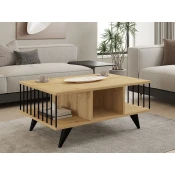 Hanah Home Club sto Bert, 90x40x60 cm, Bež-crni
