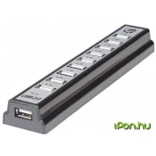USB HUB 10port Manhattan 161572 2.0/480Mbps/Crni
