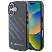 BMW BMHCP16M23HTRAK iPhone 16 Plus 6.7 black hardcase Motosport IML Random Stripes (BMHCP16M23HTRAK)