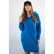 Blue dress with hood
