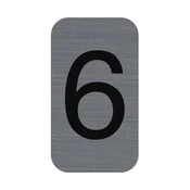 Samoljepljiva informacijska ploča, 2,5 x 4,4 cm, aluminijski efekt, EXACOMPTA, pakiranje od 6 komada 67186E