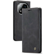 Etui CaseMe MagFlip za Xiaomi Redmi Note 14 Pro Plus 5G z najvišjim nivojem zaščite in samodejnim magnetnim zapiranjem - smooth black