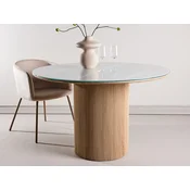 Miza Dallas 4948 Hrast, 75cm, Steklo, MDF plošča, MDF plošča