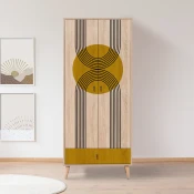 Hanah home Ormar City Gradrop Sun 80x190x45cm Šareni